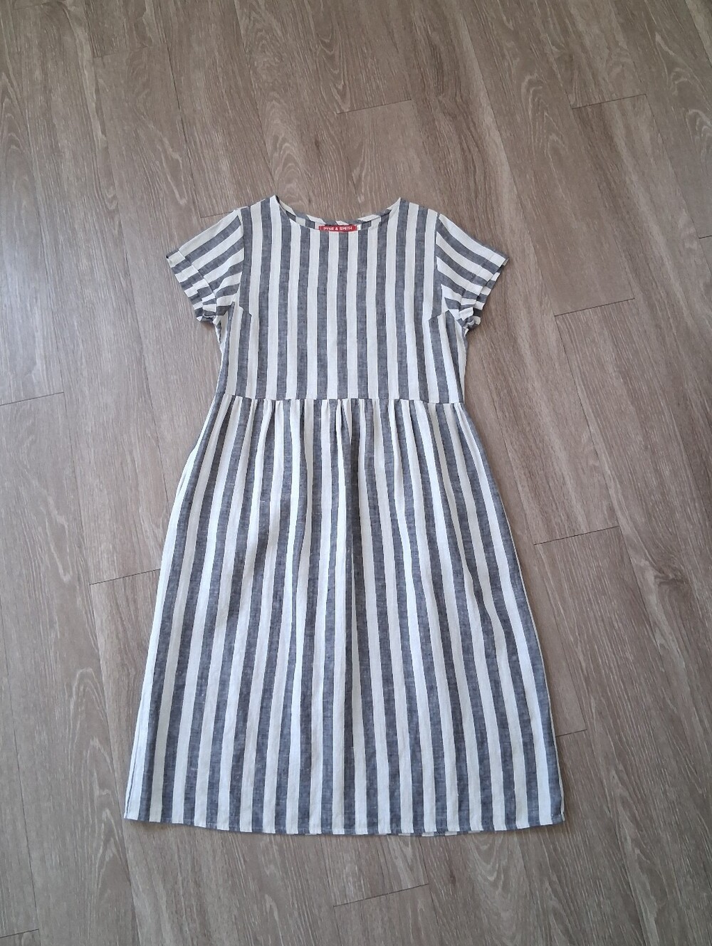 Pyne & Smith Linen Day Dress In Stripe - Picture 6 of 16